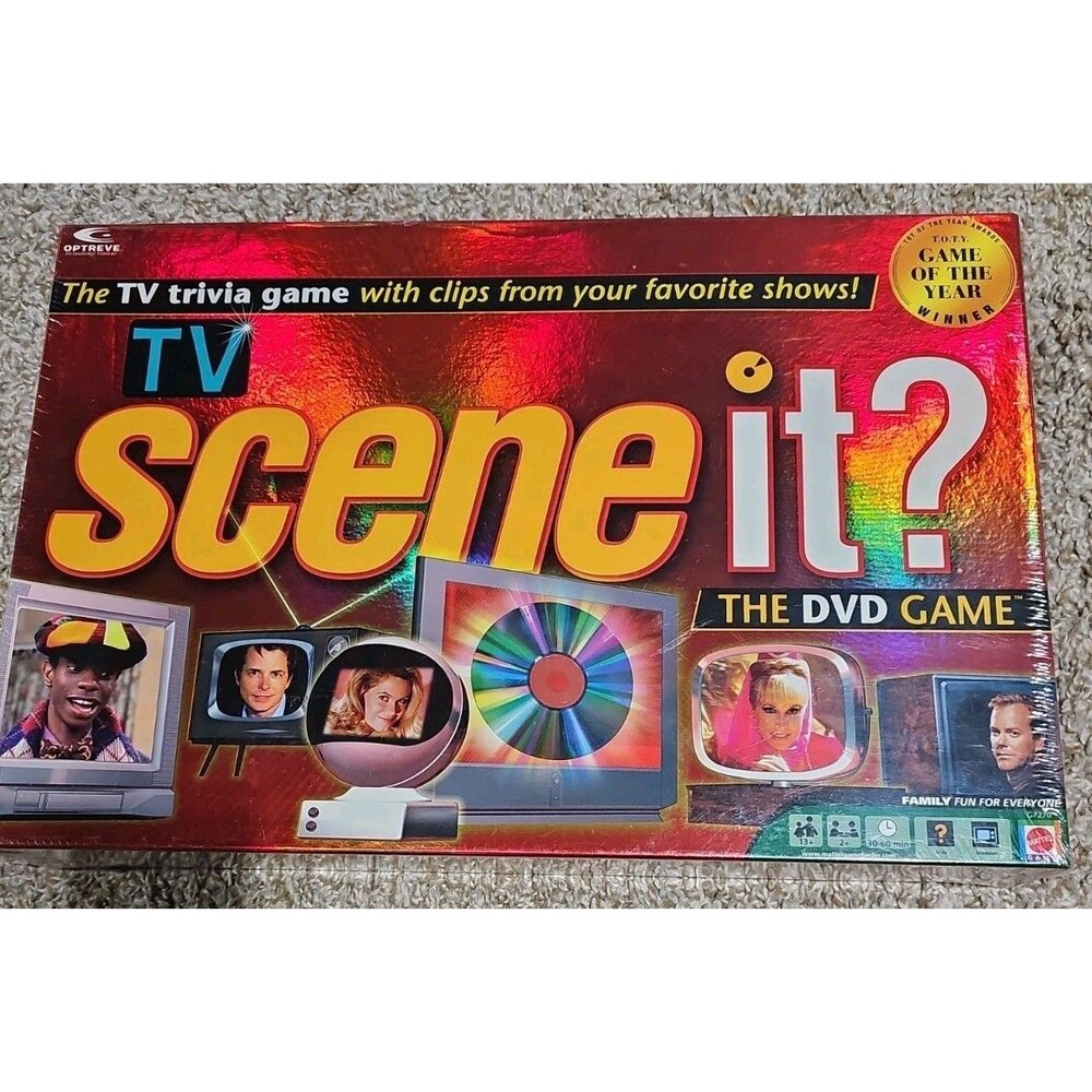Scene It? TV Edition The DVD Family Fun Night Trivia Board Game 2005 *NEW*